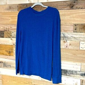 Old Navy size large blue waffle knit long sleeve top